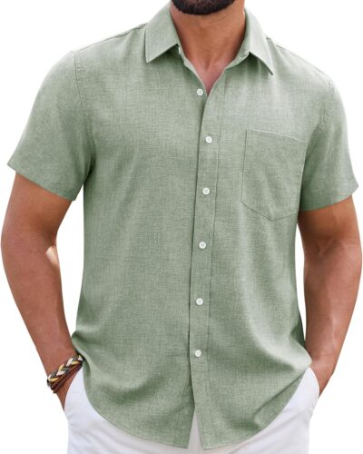 Men's Linen Short Sleeve Shirt - Image 10
