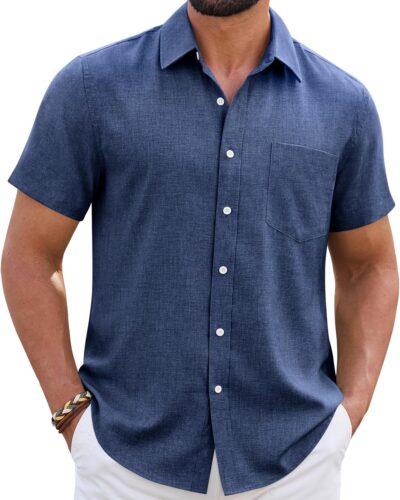 Men's Linen Short Sleeve Shirt - Image 11