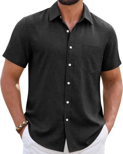 Men's Linen Short Sleeve Shirt - Image 12