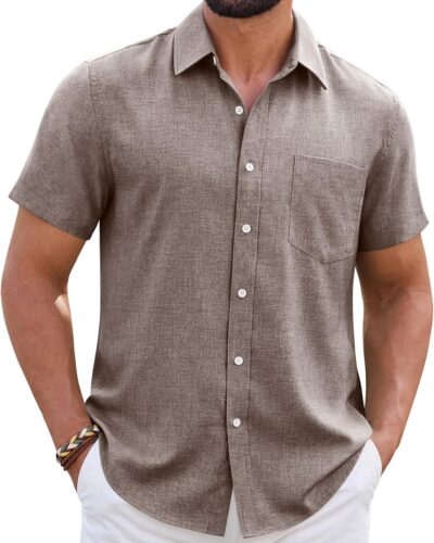 Men's Linen Short Sleeve Shirt - Image 14