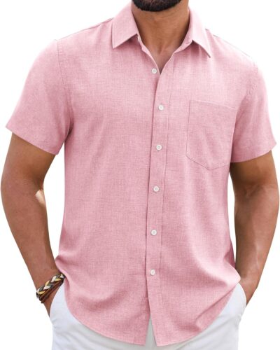 Men's Linen Short Sleeve Shirt - Image 16