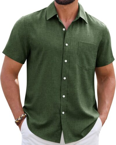Men's Linen Short Sleeve Shirt