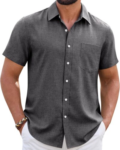 Men's Linen Short Sleeve Shirt - Image 6