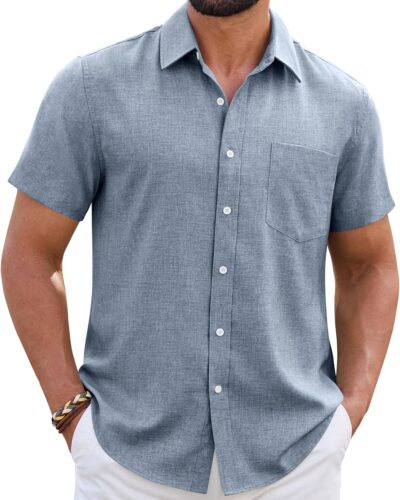 Men's Linen Short Sleeve Shirt - Image 7