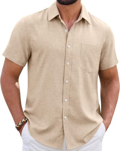 Men's Linen Short Sleeve Shirt - Image 8