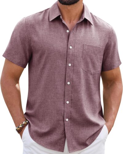 Men's Linen Short Sleeve Shirt - Image 9