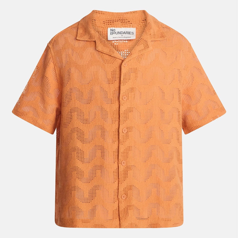 Men's Textured Wave Design Shirt - Image 4
