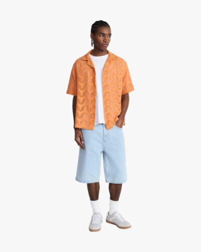 Men's Textured Wave Design Shirt