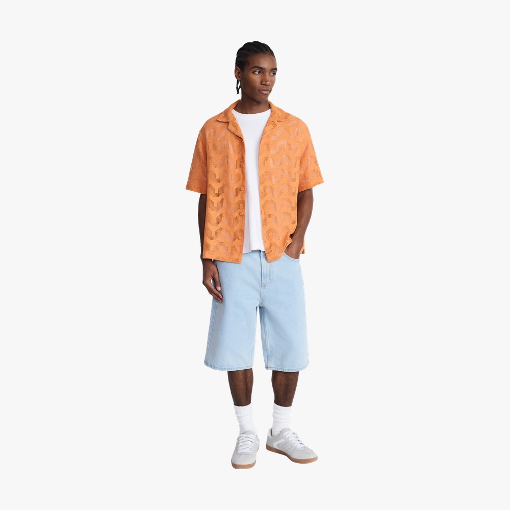 Men's Textured Wave Design Shirt