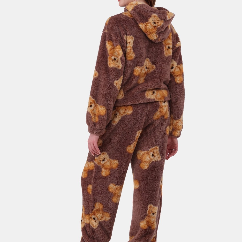 Print Plush Hoodie and Joggers Set - Image 4