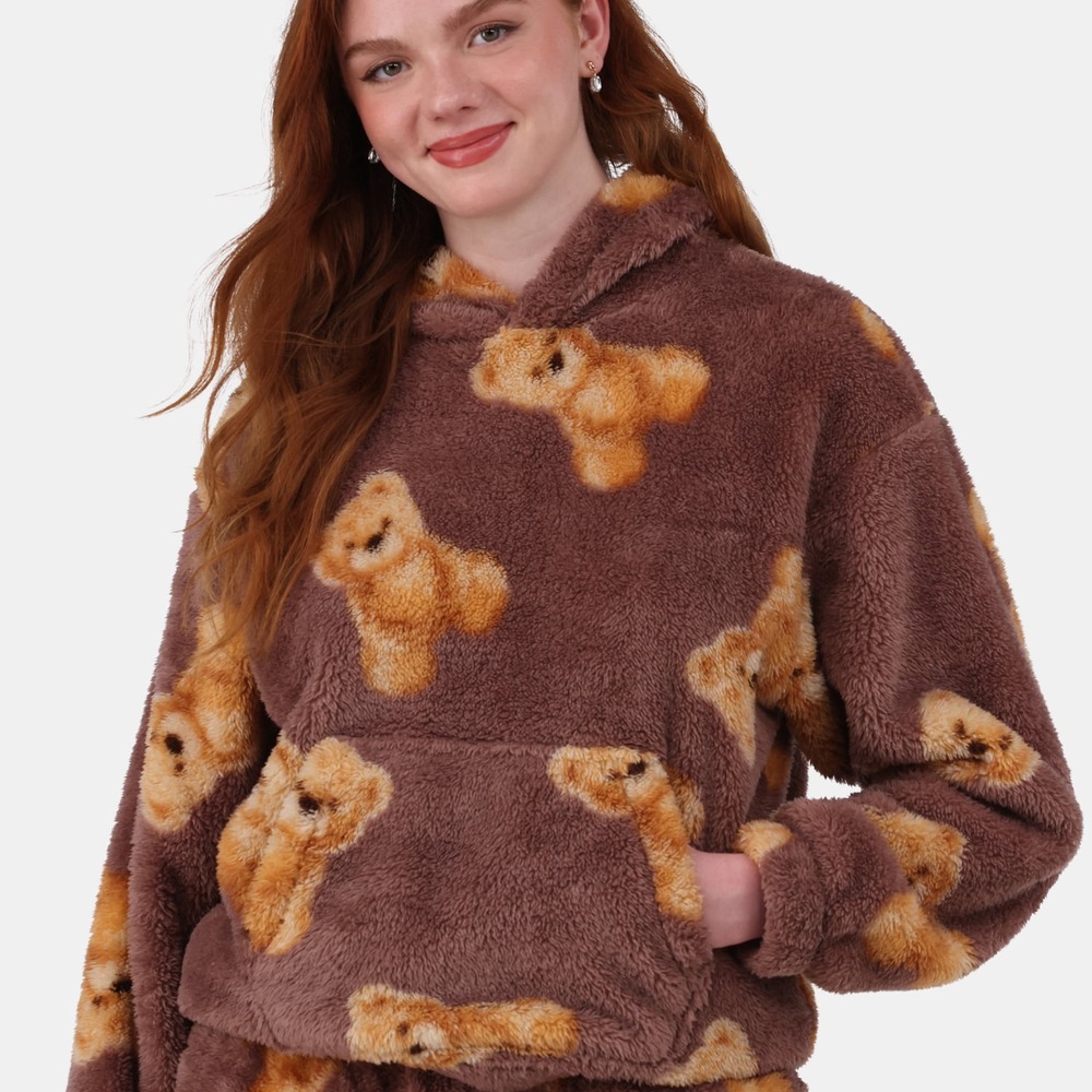 Print Plush Hoodie and Joggers Set - Image 5