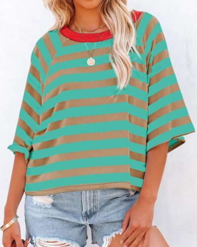 Striped Women's T-Shirt - Image 2