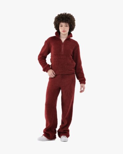 Women's Plush Mock Neck Set