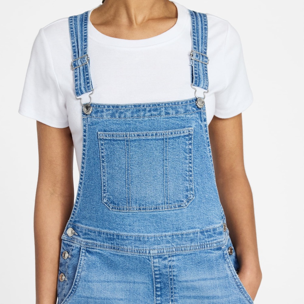 Women's Relaxed Wide Leg Overalls - Image 3