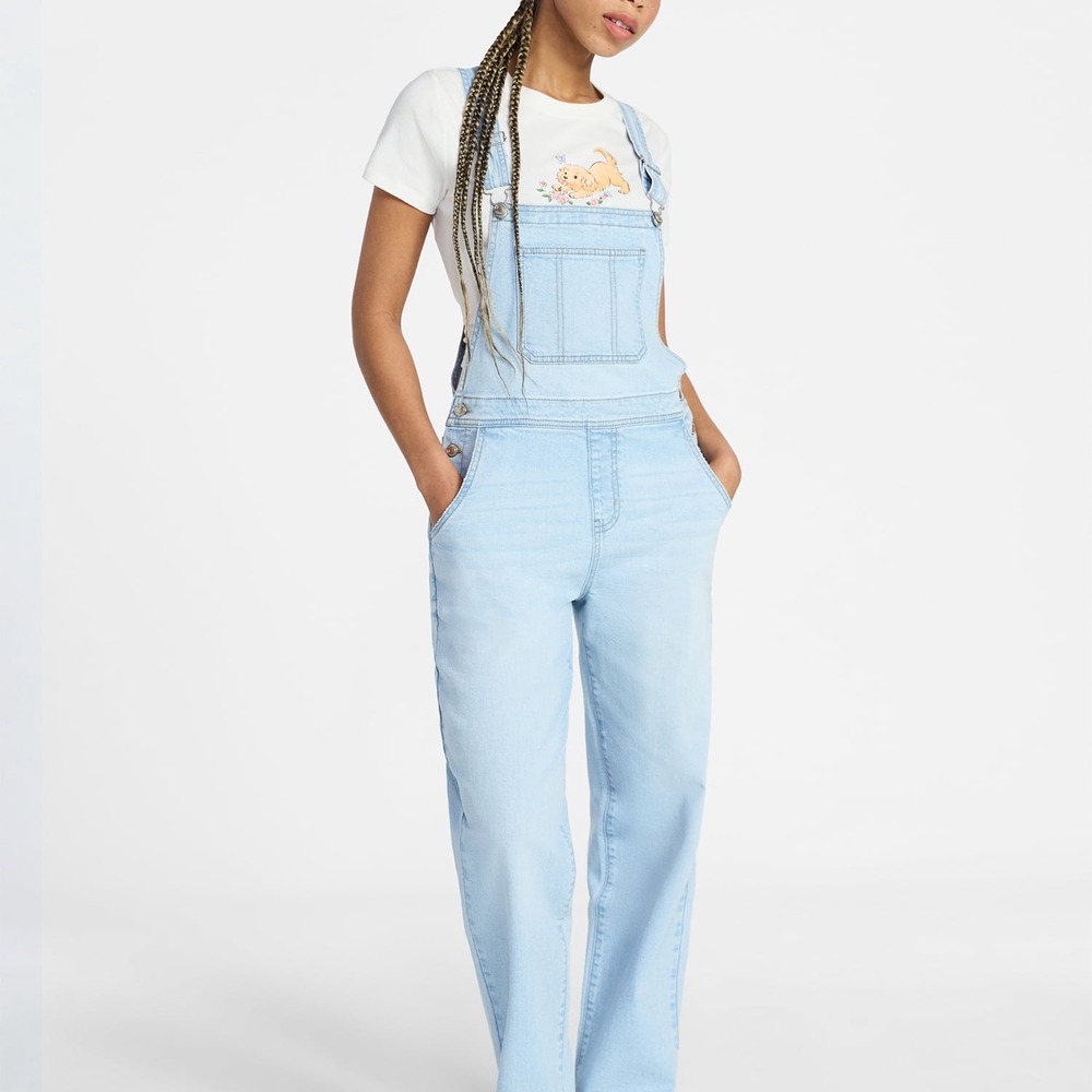 Women's Relaxed Wide Leg Overalls - Image 5