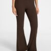 Women's Ribbed Knit Flare Pants - Image 2