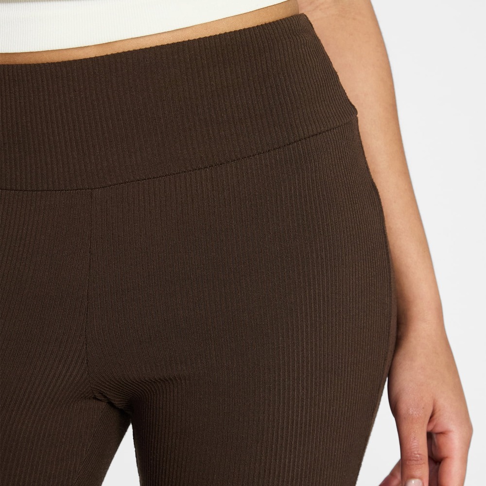 Women's Ribbed Knit Flare Pants - Image 4