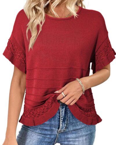 Women's Short Sleeve Sweater - Image 10