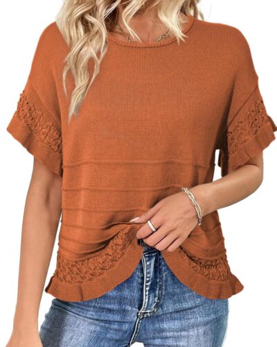 Women's Short Sleeve Sweater - Image 11