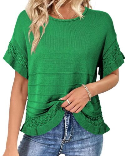 Women's Short Sleeve Sweater - Image 12