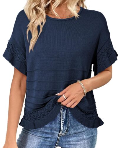 Women's Short Sleeve Sweater - Image 7