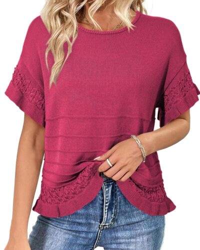 Women's Short Sleeve Sweater - Image 9