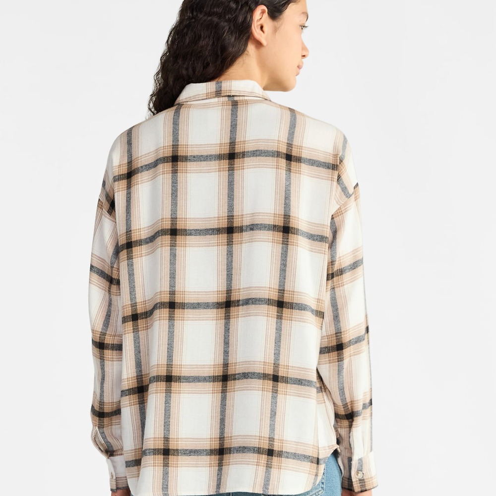 Women's Slouchy Flannel Shirt - Image 2