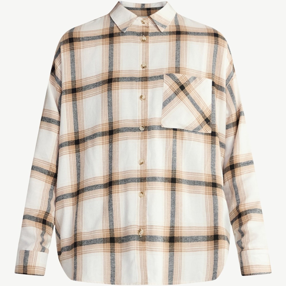 Women's Slouchy Flannel Shirt - Image 4