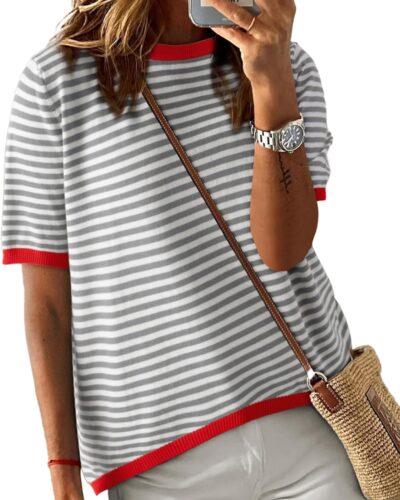 Women's Striped Pullover Sweater - Image 13