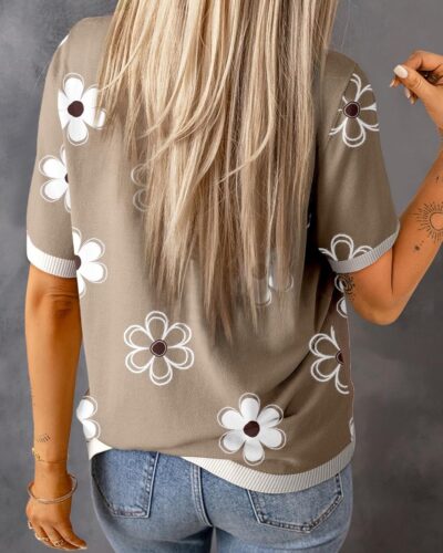 Women's Striped Pullover Sweater - Image 3