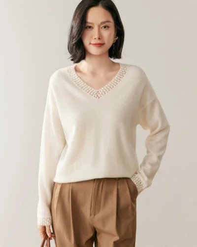 Women's V-Neck Cashmere Sweater